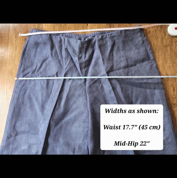 Eileen Fisher Irish Linen jacket shirt pant set L large 12 purple blue NWOT - Picture 5 of 12